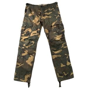 Carhartt Pants Mens 32x32 Camo WIP Aviation Cargo Camo Print Ripstop Utility